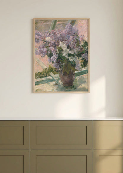 Lilacs in a Window Poster