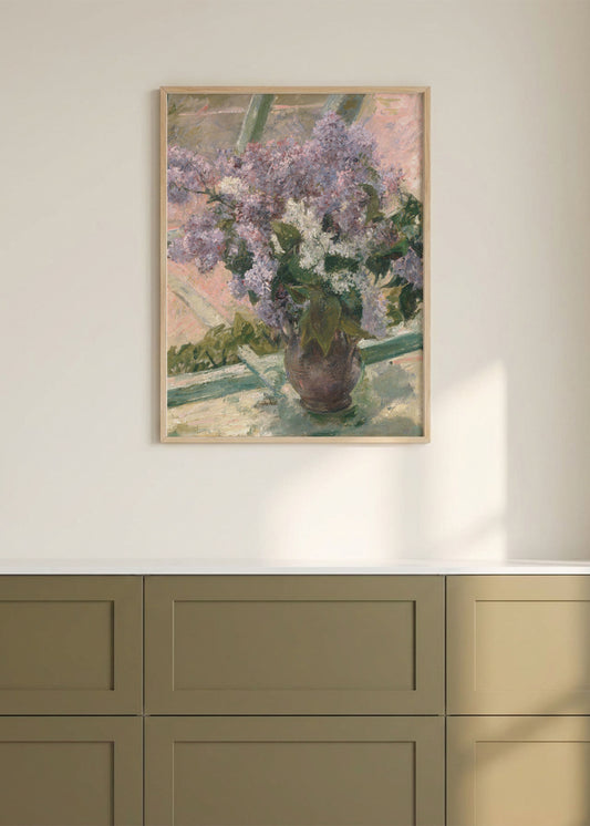 Lilacs in a Window Poster