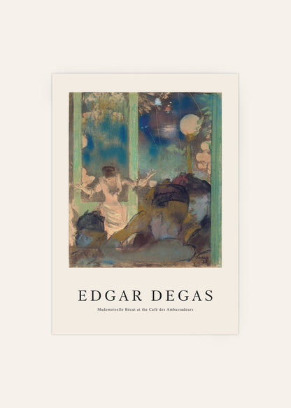 Edgar Degas Mademoiselle Bécat at the Café des Ambassadeurs Print