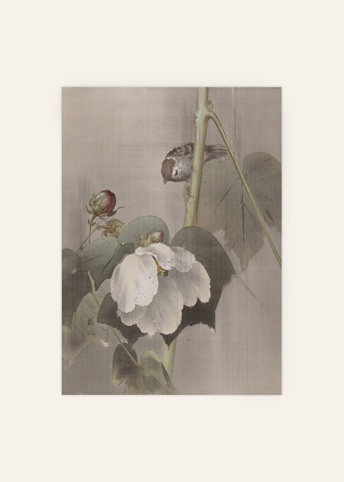 Mallows in the Rain Poster