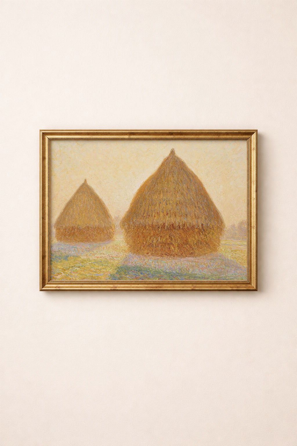 Monet Inspired Haystacks Poster