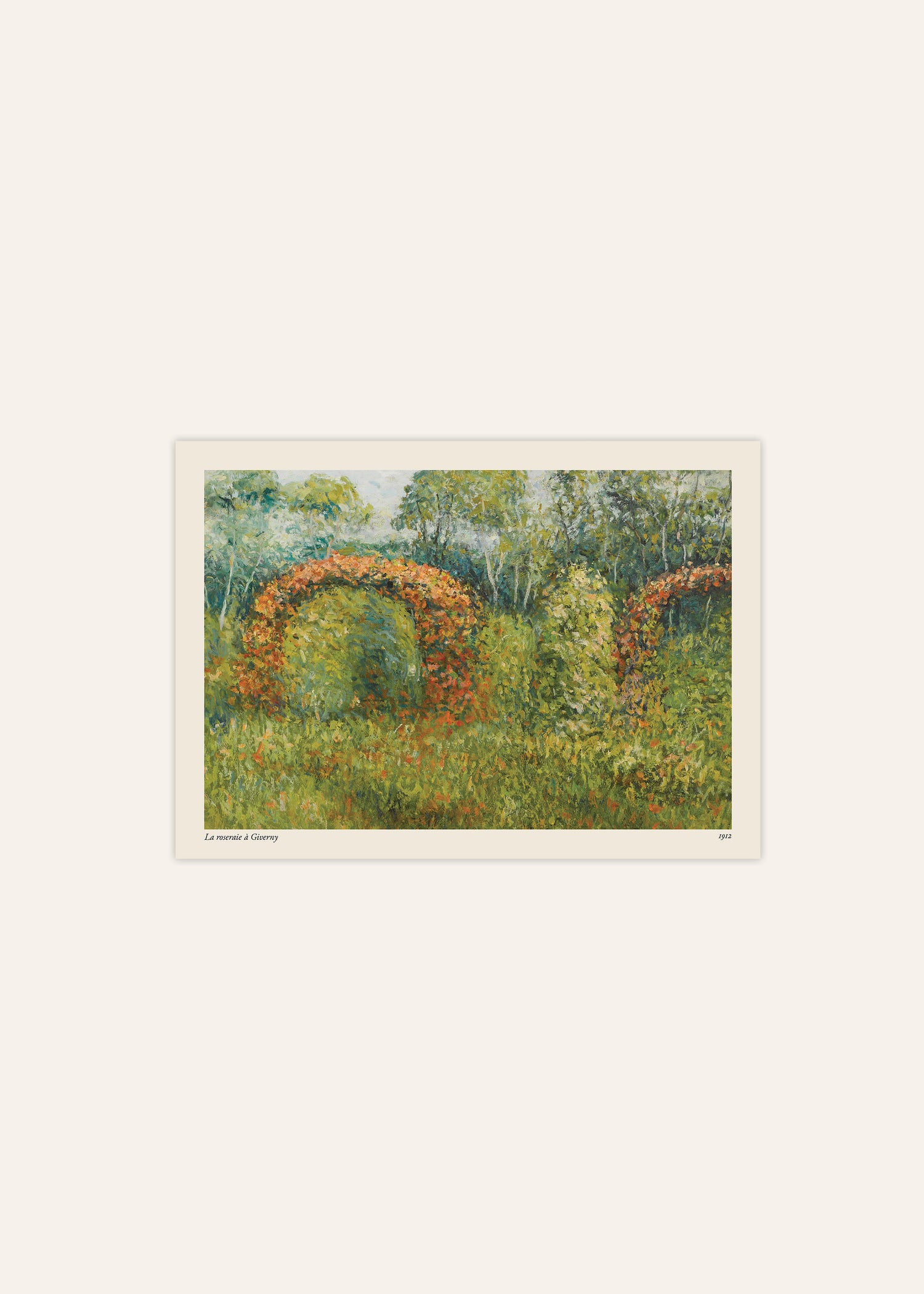 Monet La roseraie à Giverny Poster Image
