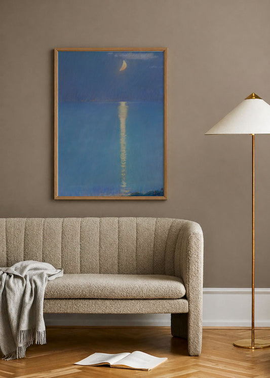 Moonlight At Sea Poster