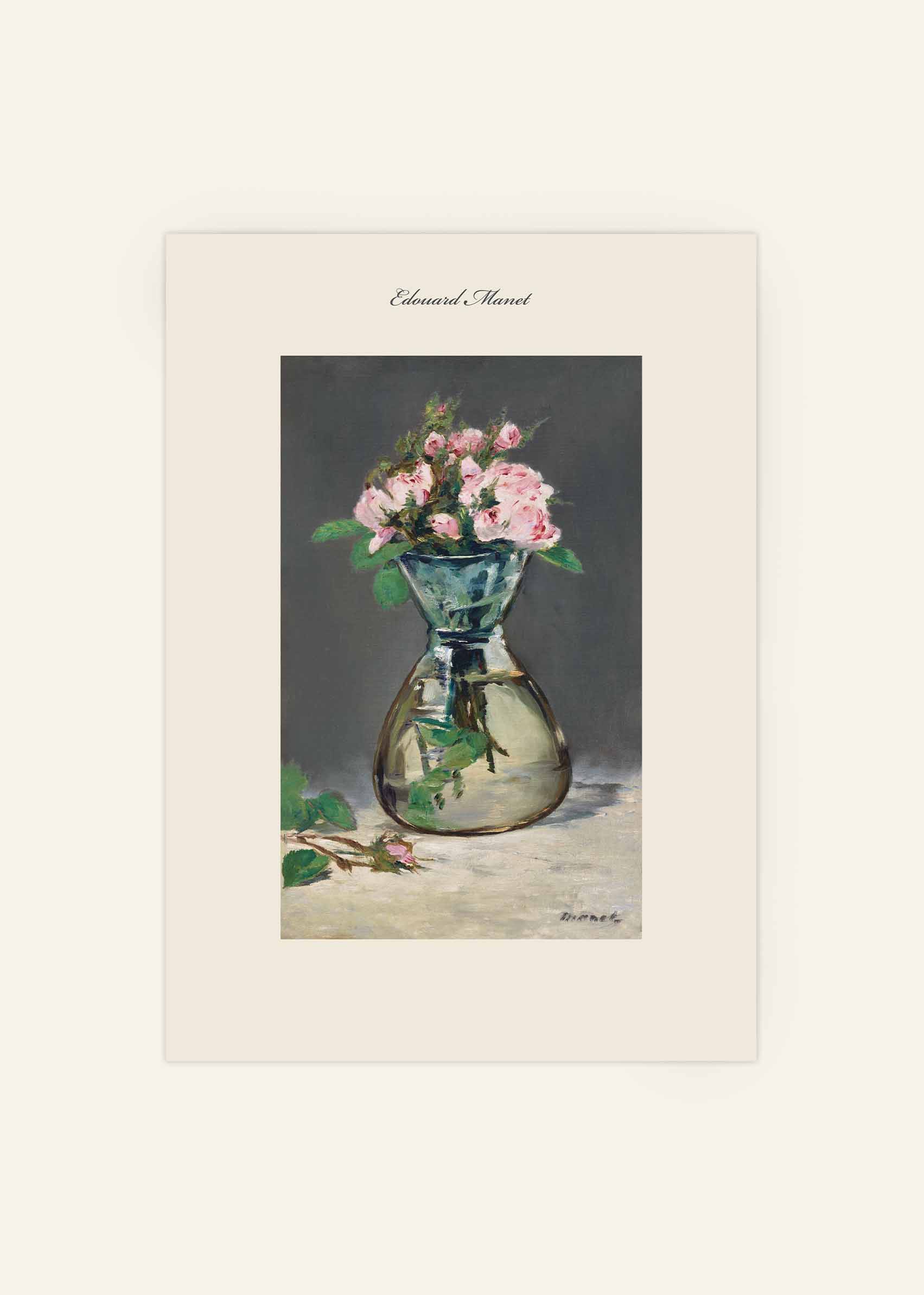 Moss Roses in a Vase Poster Edouard Manet
