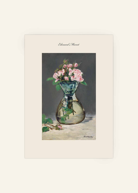 Moss Roses in a Vase Poster Edouard Manet