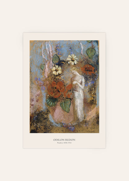 Odilon Redon - Pandora Exhibition Style Art Print