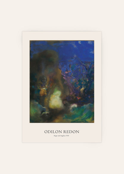 Odilon Redon - Roger and Angelica 1910 Print