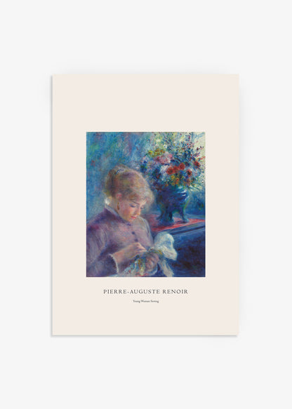 Pierre-Auguste Renoir - Young Woman Sewing Print