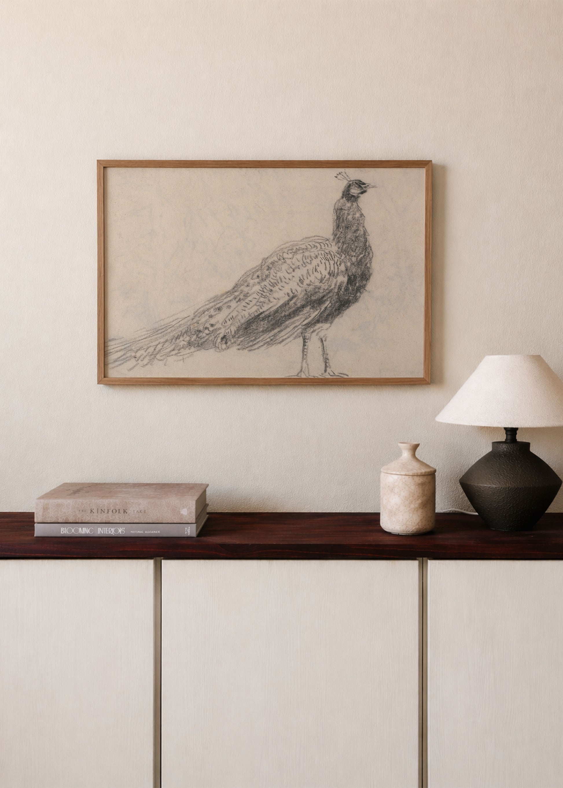 Peacock Sketch Poster