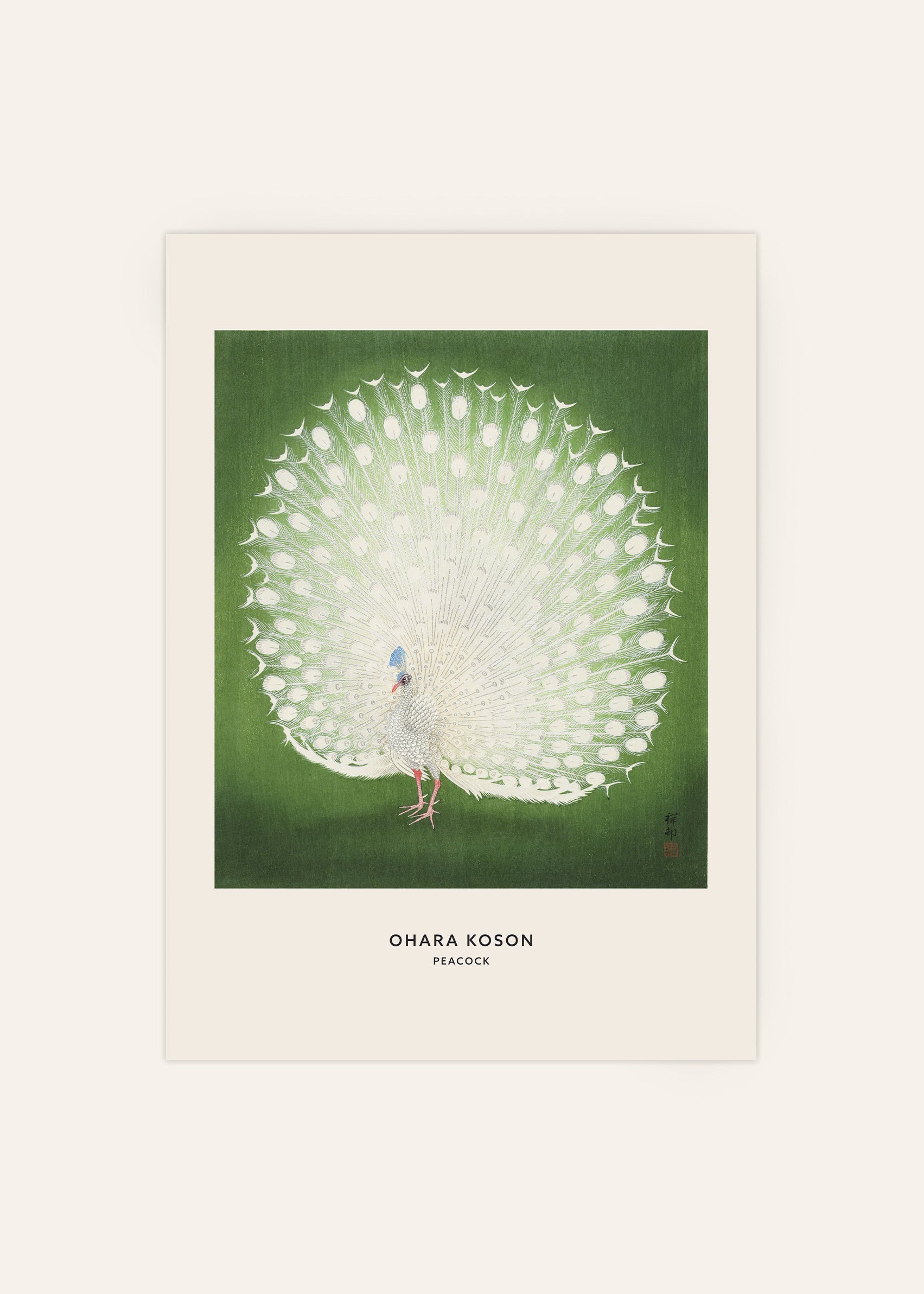 Peacock by Ohara Koson Poster