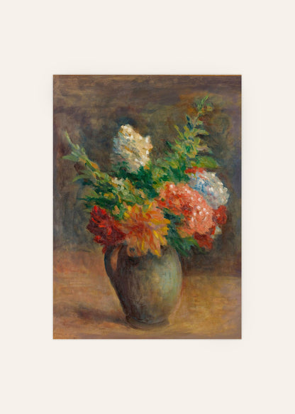 Peonies and Geraniums Poster