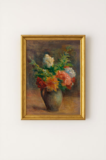 Peonies and Geraniums Poster