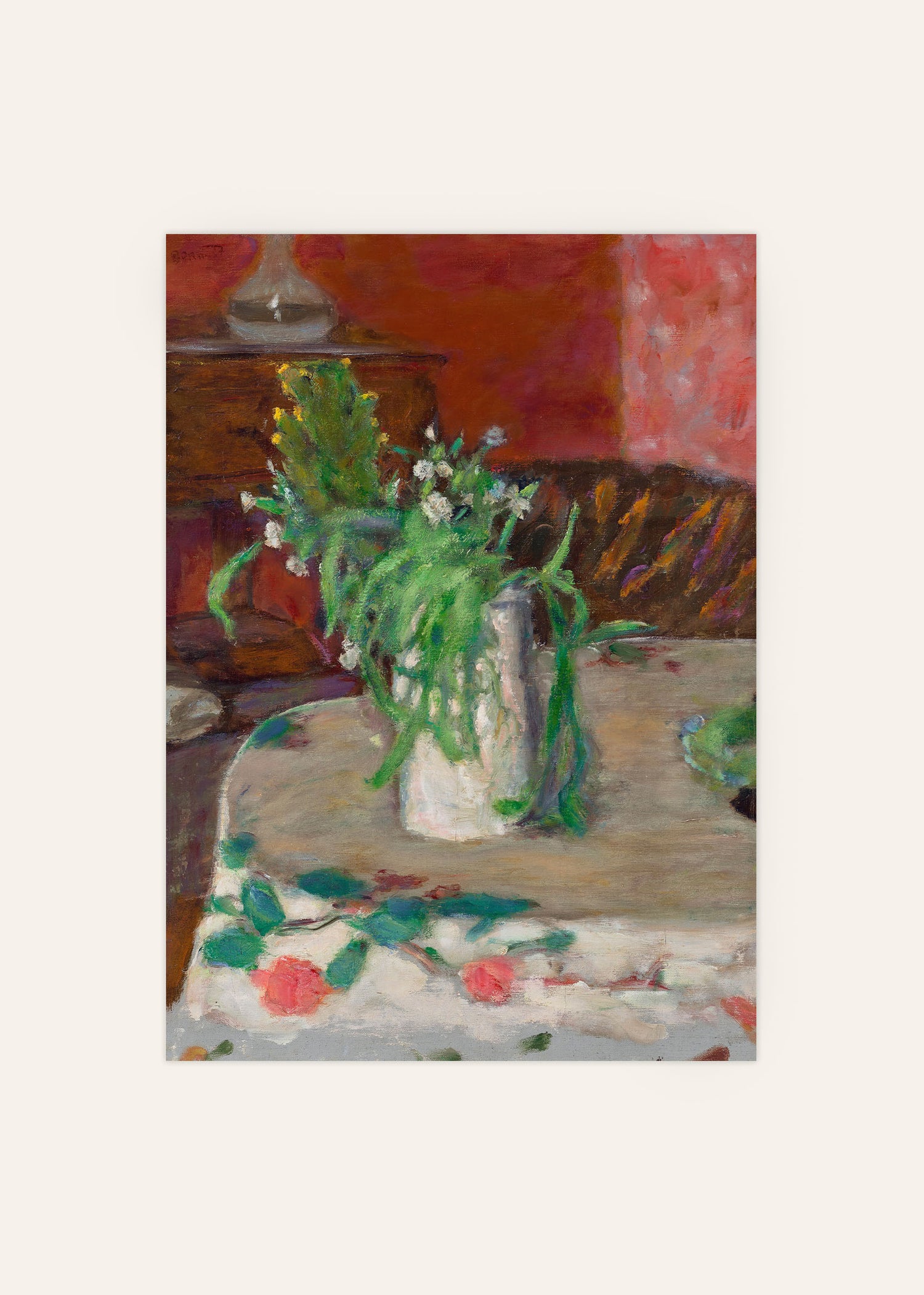 Pierre Bonnard - Fleurs et Carafe Poster Image