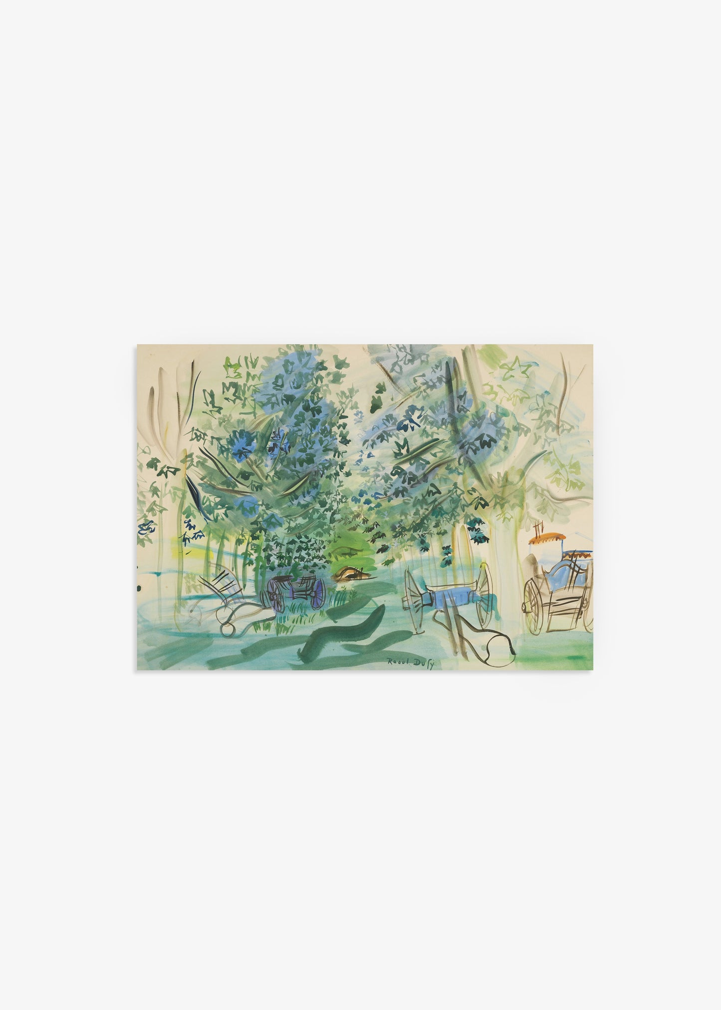 Carts in Montsaunès Print