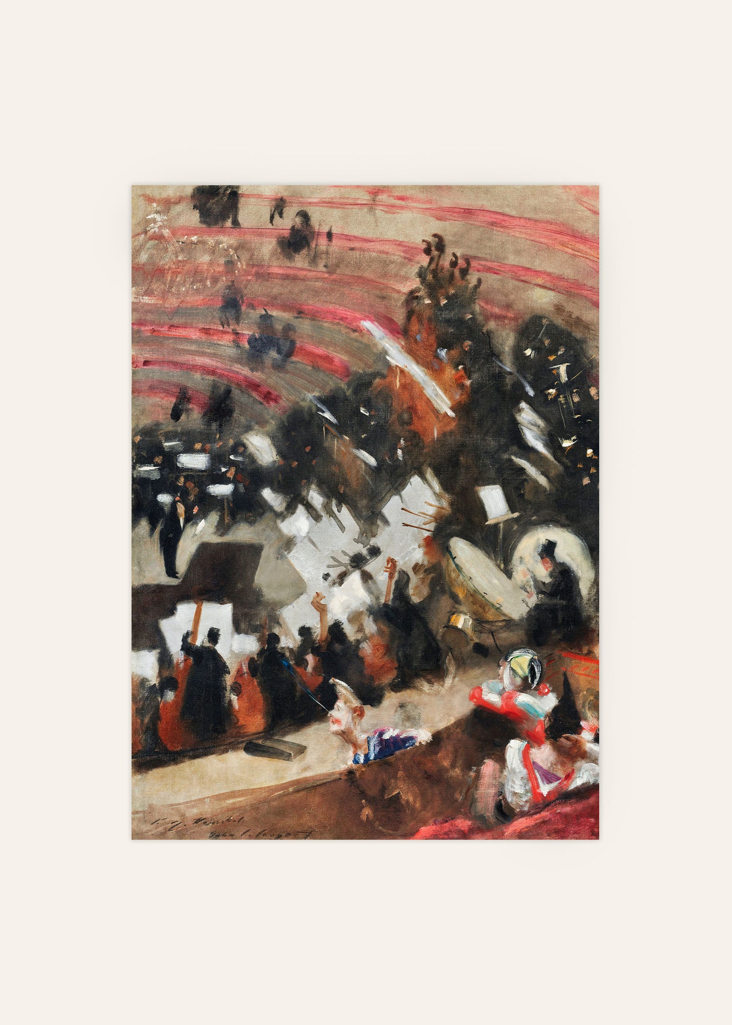John Singer Sargent Rehearsal of the Pasdeloup Orchestra Poster Image
