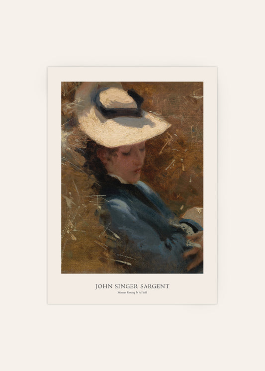 John Singer Sargent Woman Resting In A Field Print
