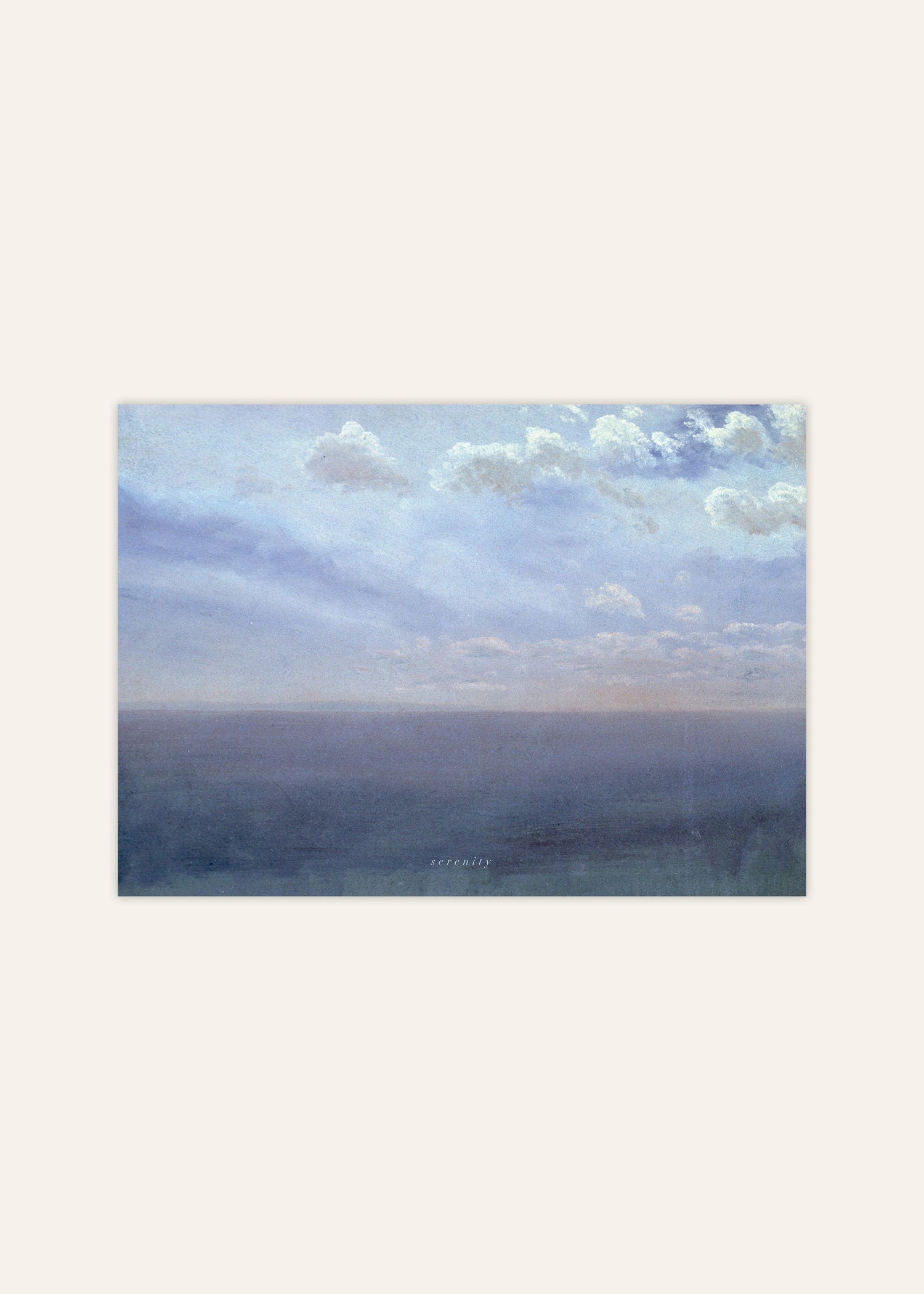 Serenity Sea and Clouds Poster Image