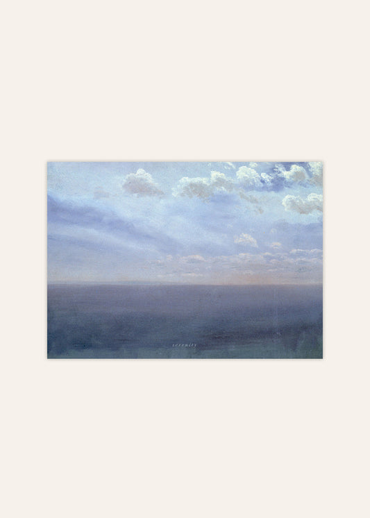 Serenity Sea and Clouds Poster