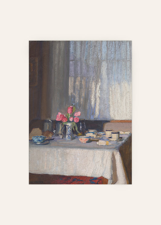 Sir George Clausen The Breakfast Table Poster