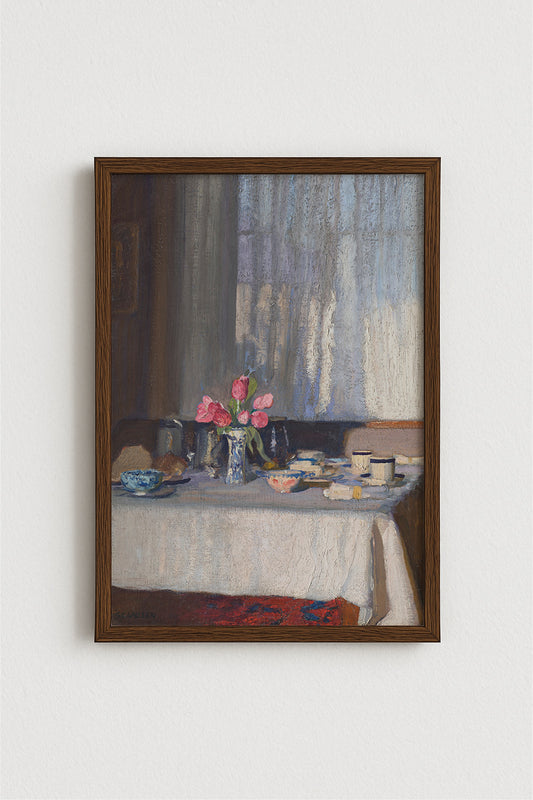 Sir George Clausen The Breakfast Table Poster