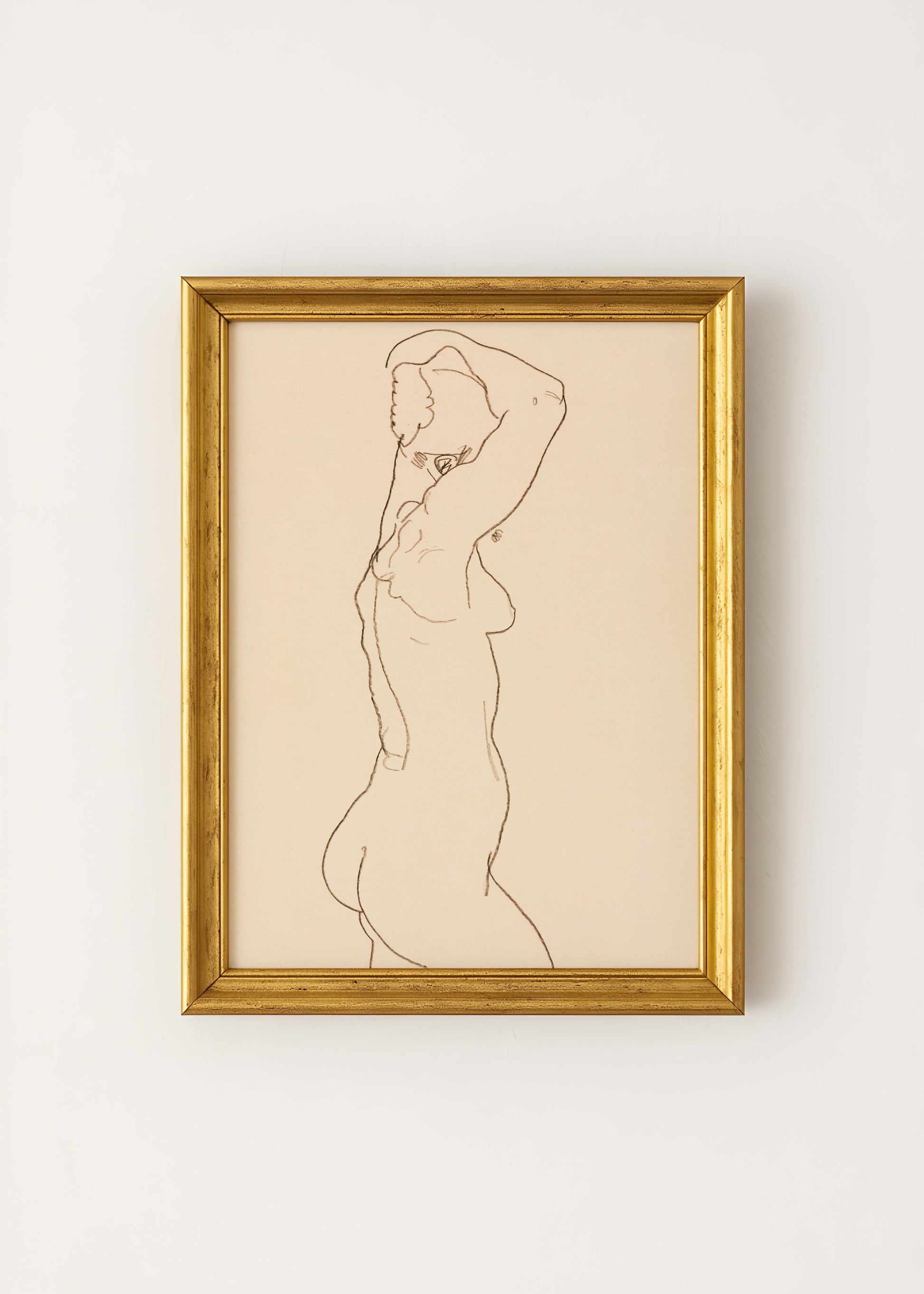 Standing Nude Poster by Egon Schiele