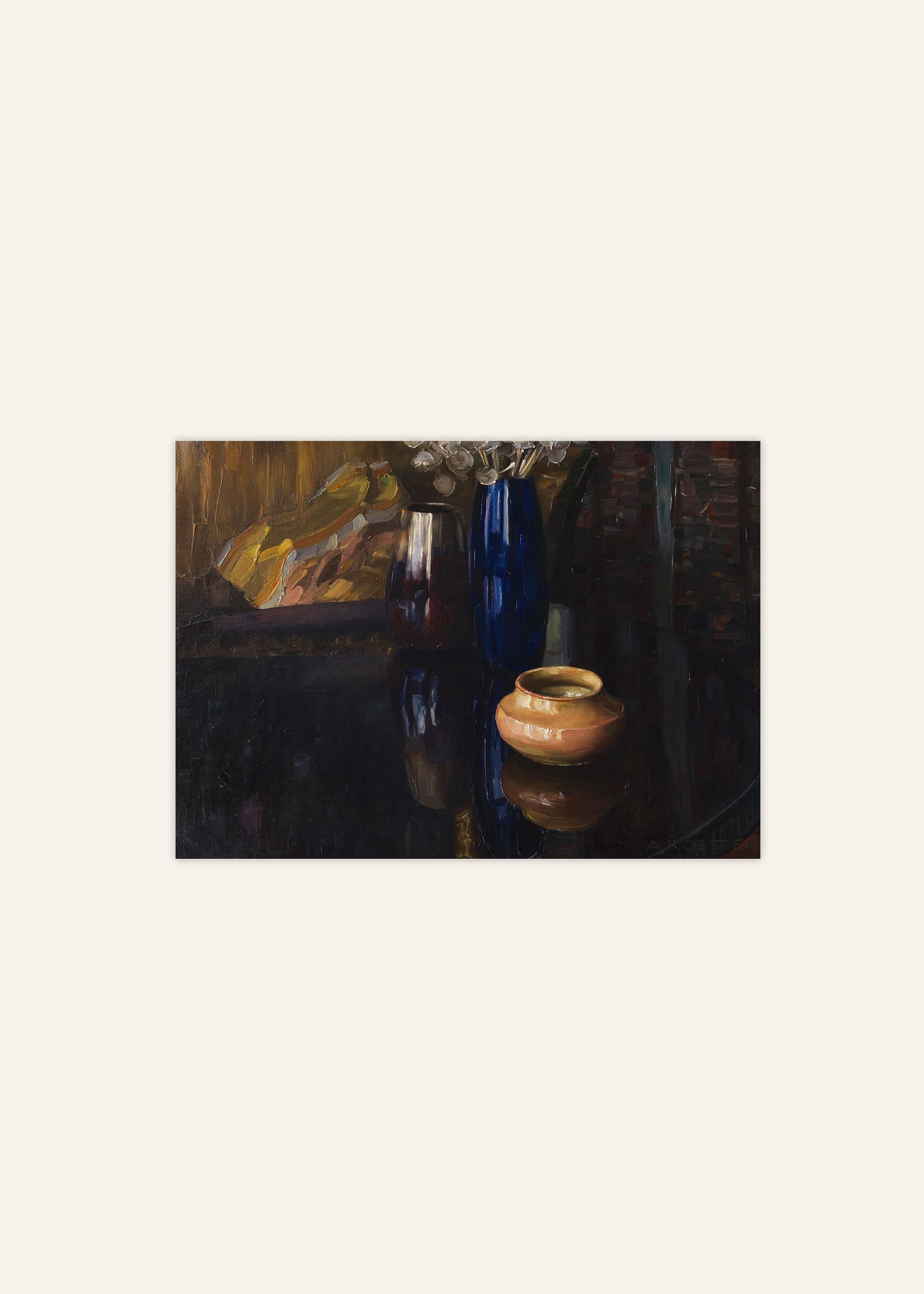 Still Life on Mahogany Table Poster