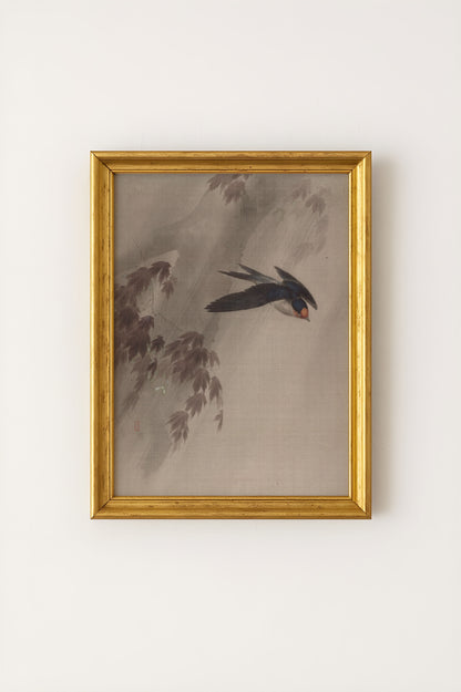 Swallow in the Rain Poster