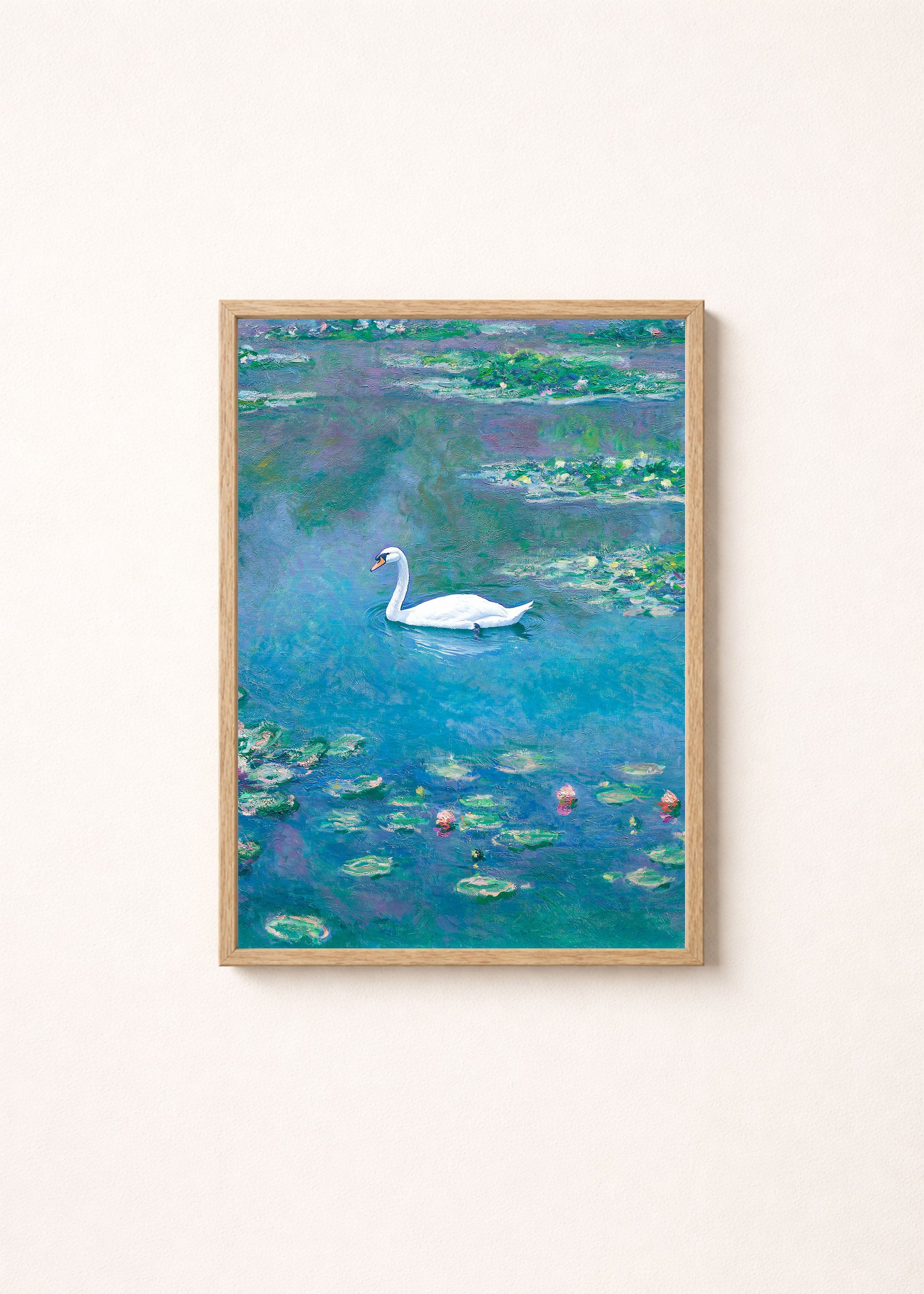 Swan Lake Monet Inspired Canvas Print