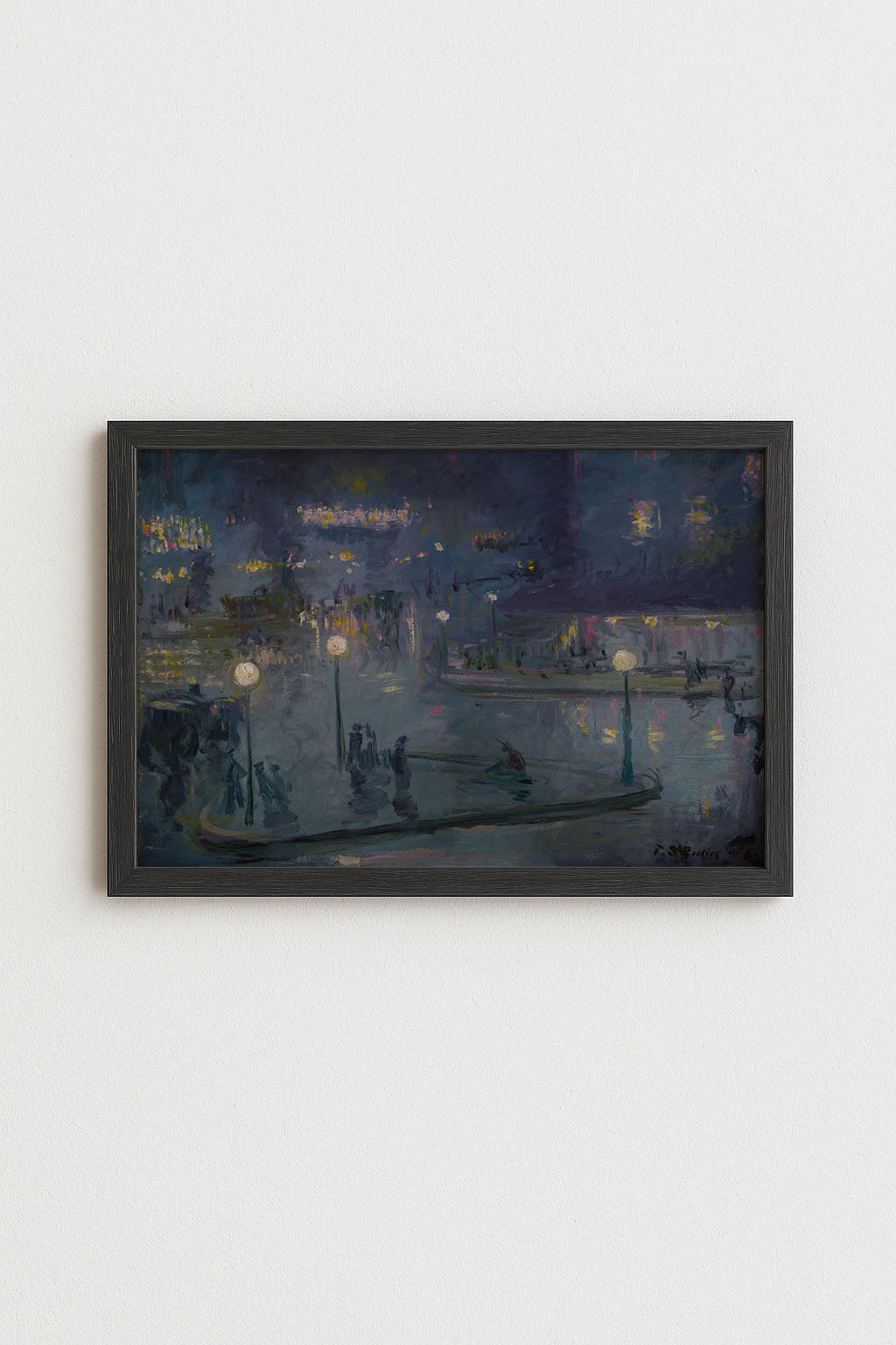 Theodore Earl Butler Place de Rome at Night Poster