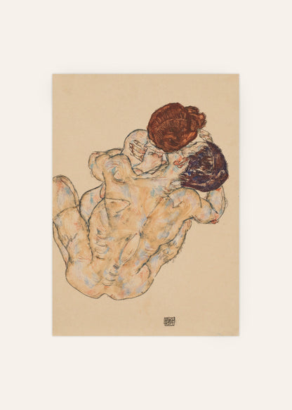 Egon Schiele - Mann Und Frau Poster