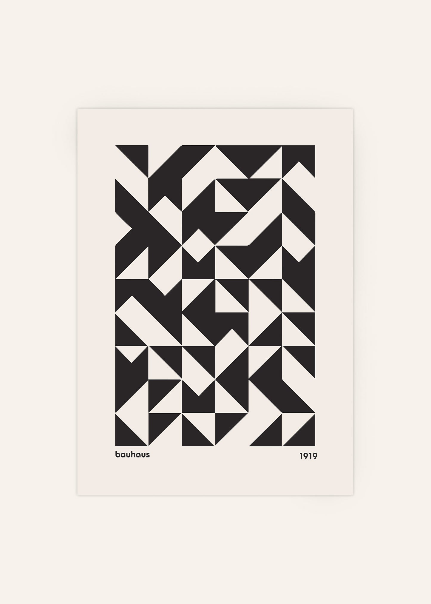 Bauhaus Triangular Shapes Poster