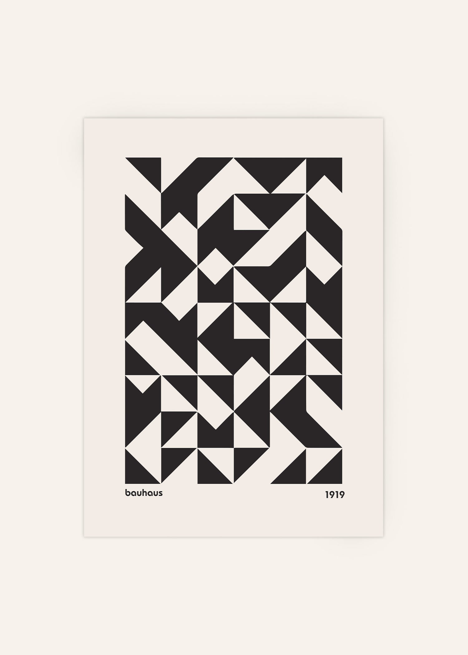 Bauhaus Triangular Shapes Poster Image