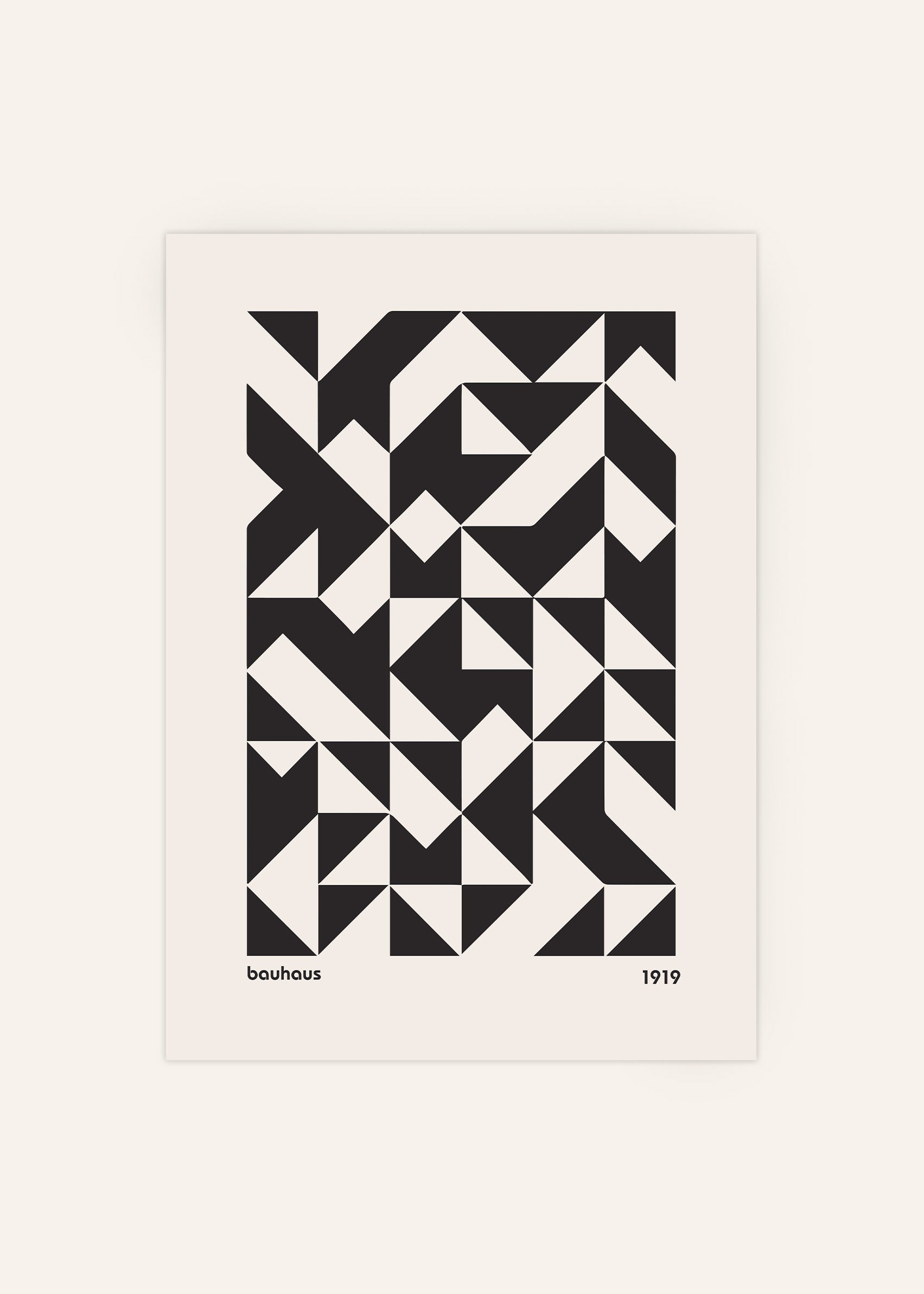 Bauhaus Triangular Shapes Poster