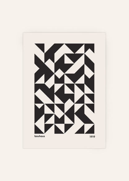 Bauhaus Triangular Shapes Poster