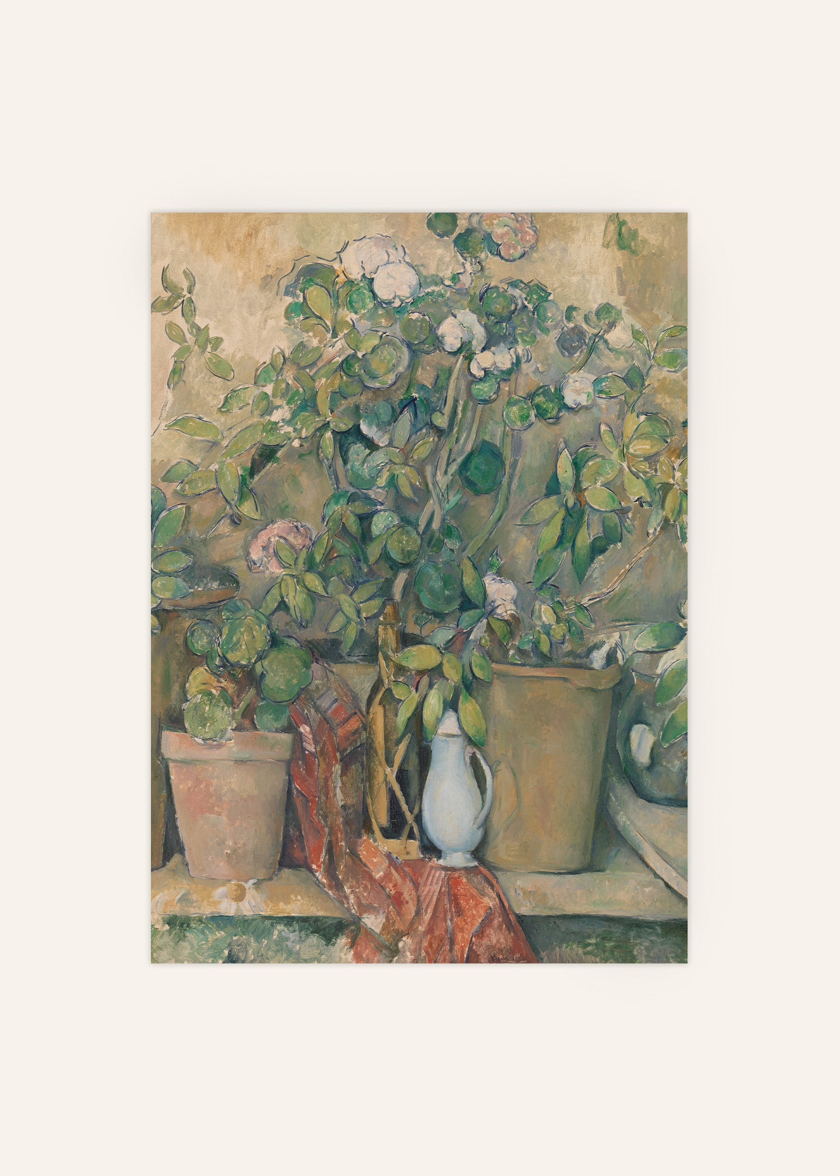 Terracotta Pots and Flowers Poster