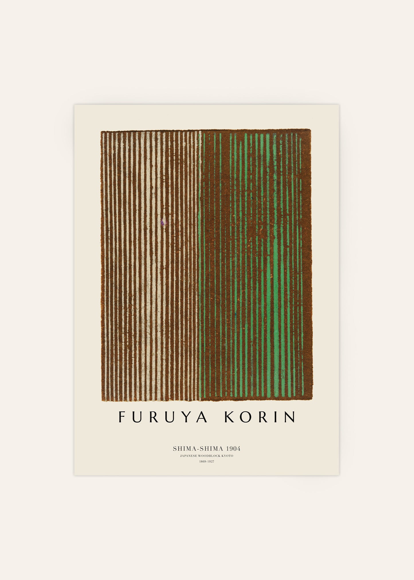 Furuya Korin Japandi Woodblock No.1 Poster