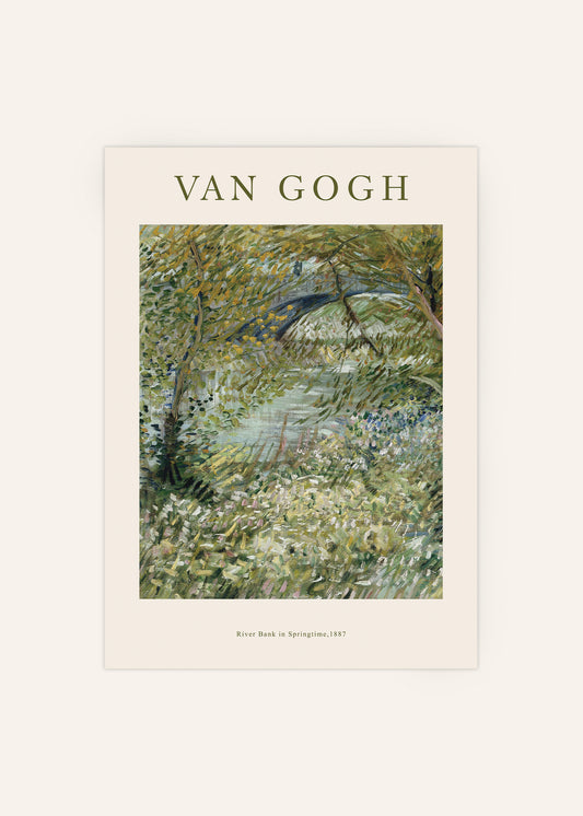 Vincent van Gogh - River Bank In Springtime Poster