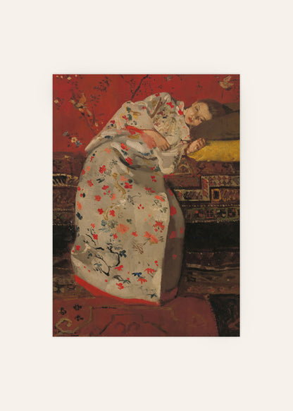 White Kimono Poster
