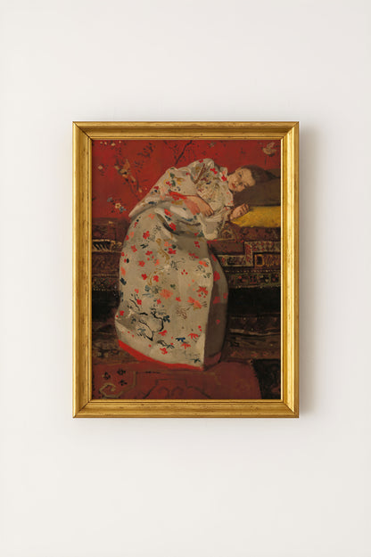 White Kimono Poster