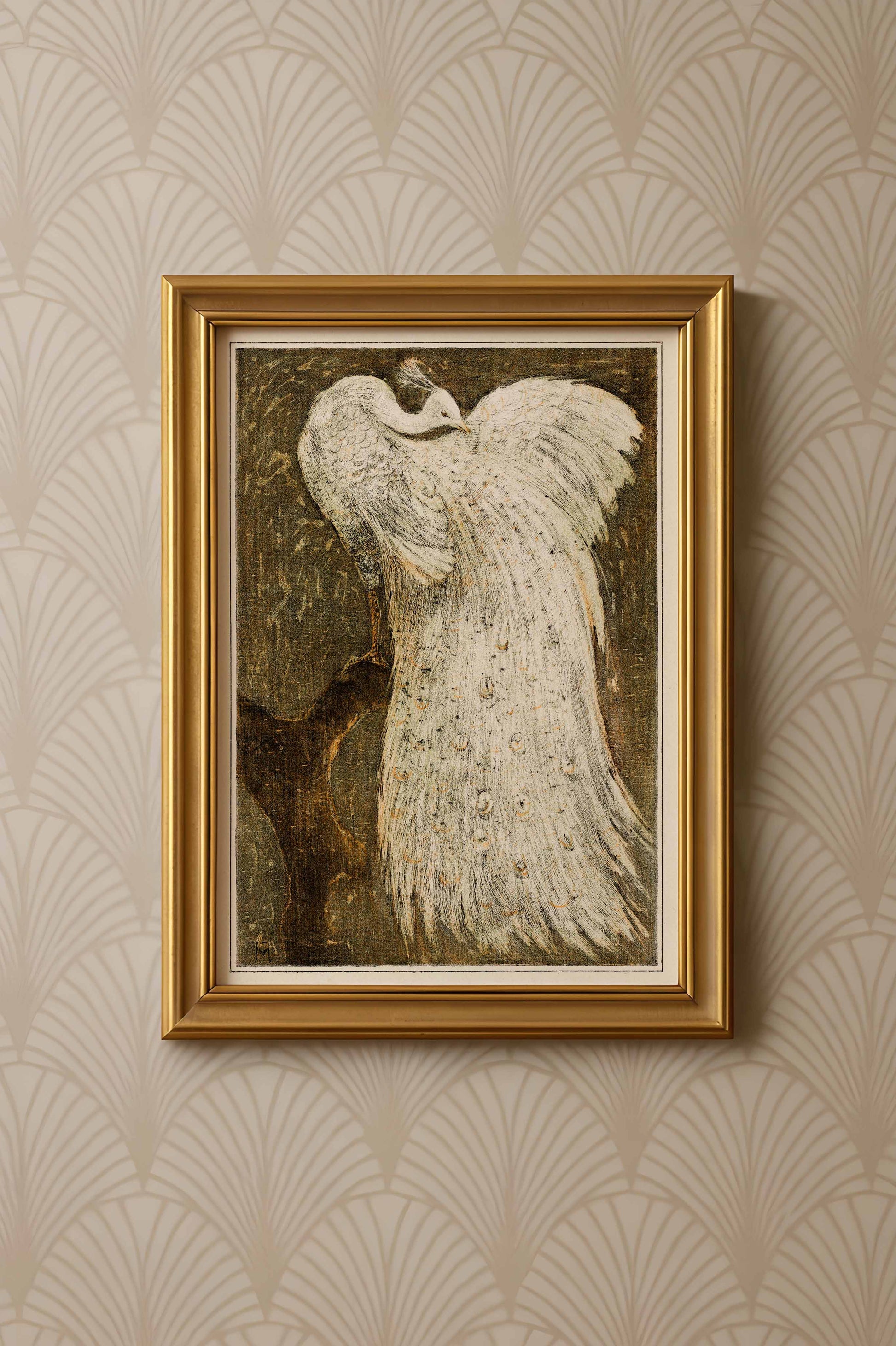 White Peacock Poster