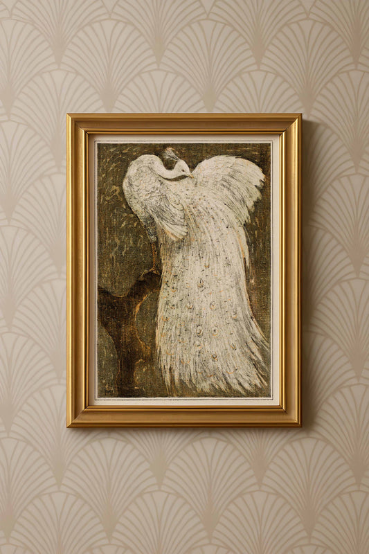 White Peacock Poster