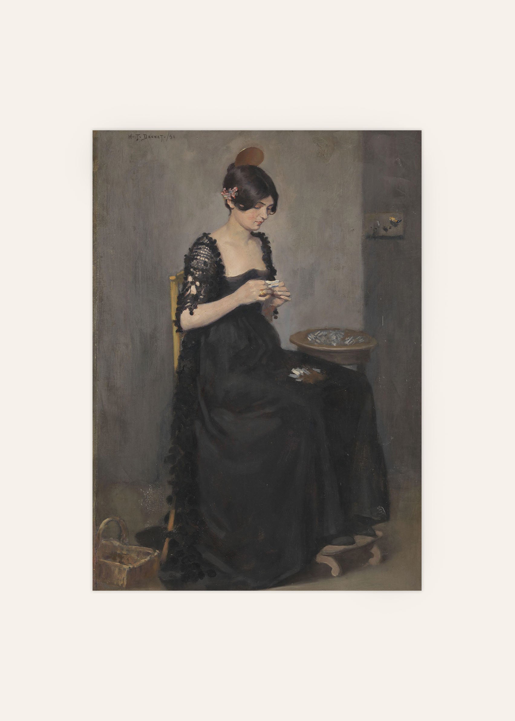 William Turner Dannat - Making Cigarettes Poster