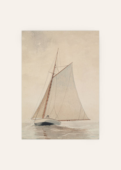 Winslow Homer - Sailing off Gloucester Poster