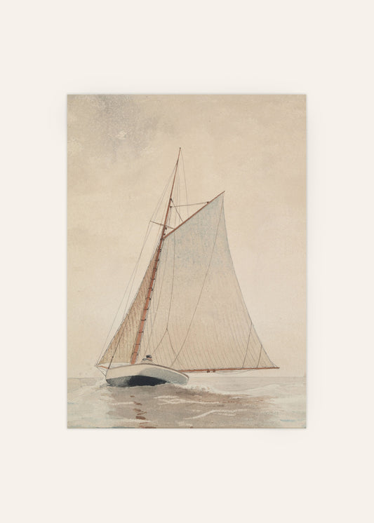 Winslow Homer - Sailing off Gloucester Poster