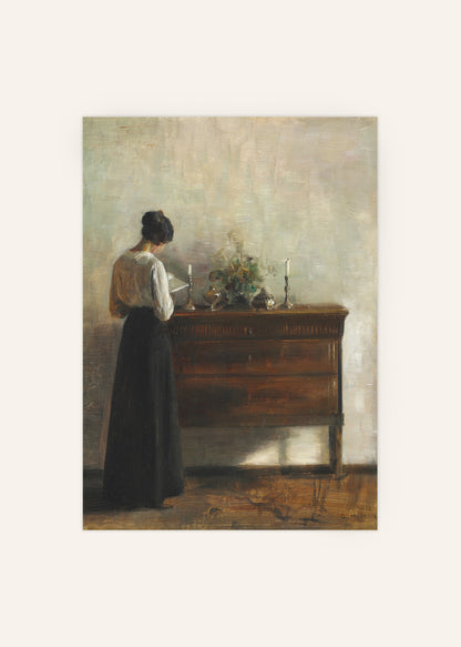 Carl Holsøe Woman Reading Art Print