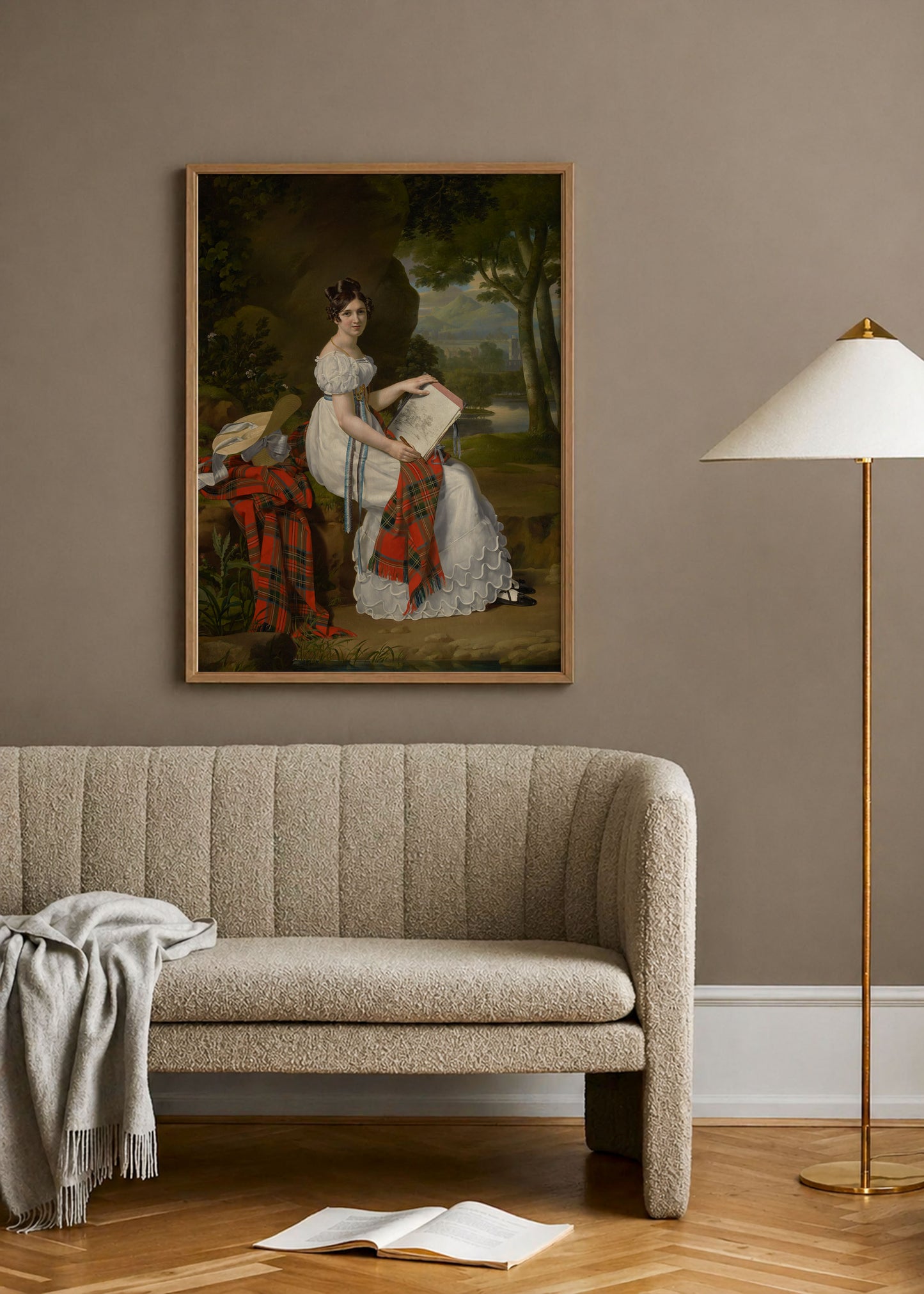 Woman Sketching a Landscape Poster