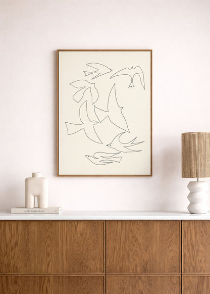 Birds Line Art