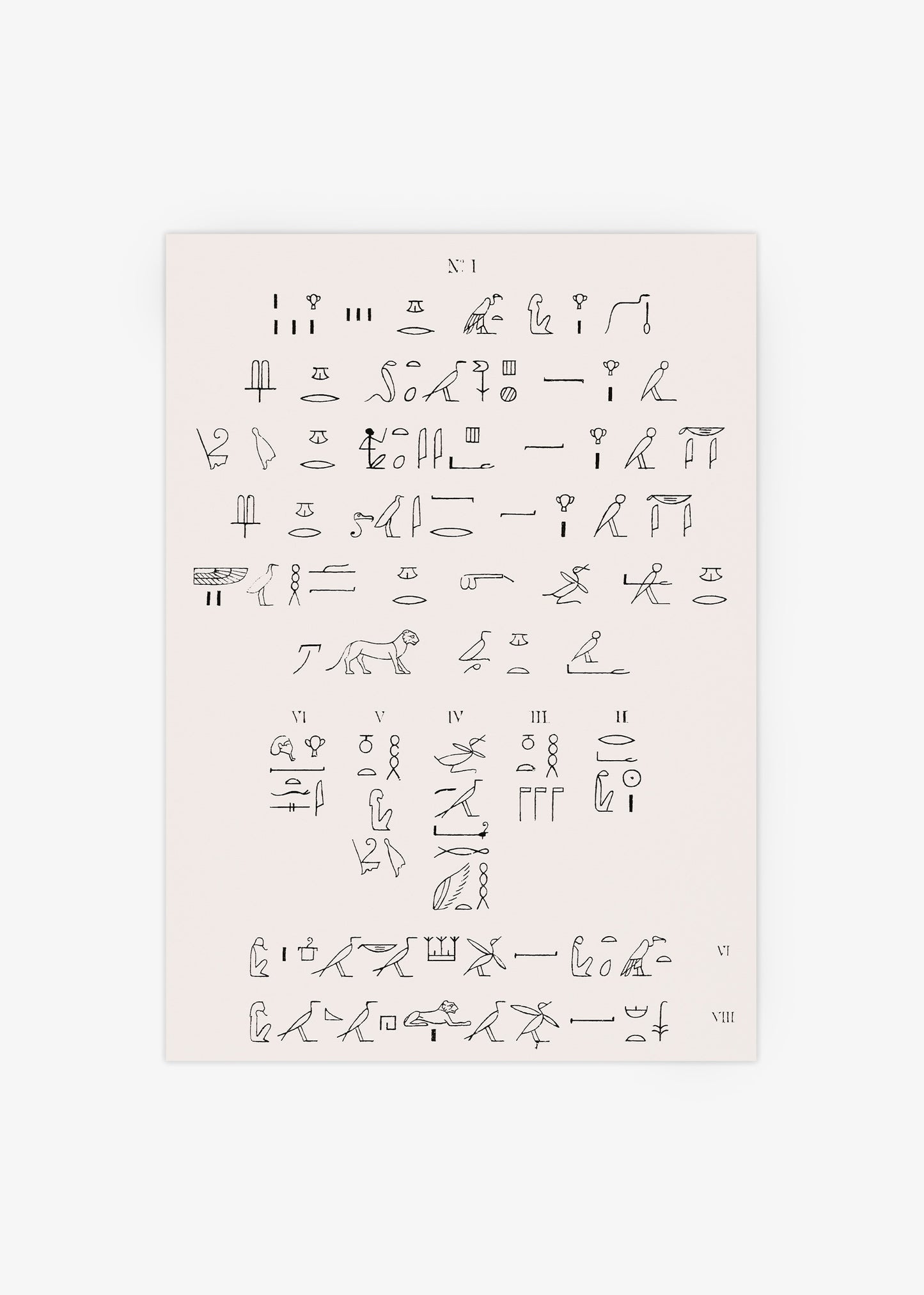 Hieroglyphics Text Poster