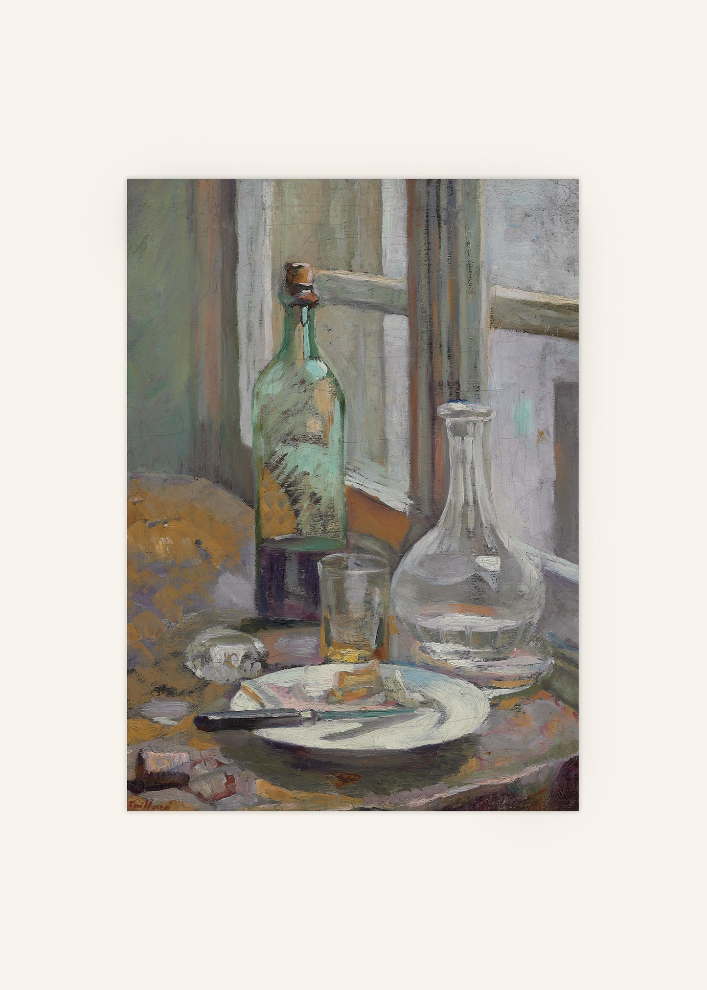 Édouard Vuillard - Nature Morte Avec Bouteille et Carafe Poster