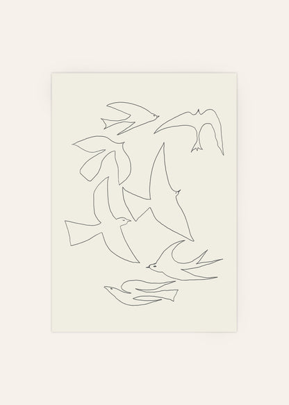 Birds Line Art